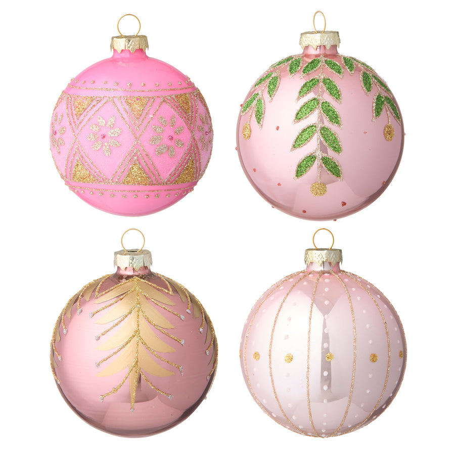 Julekugler Ø8cm - Seraphim Rose - S/4pcs