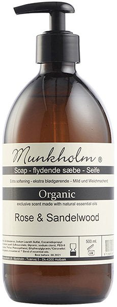 Flydende sæbe, Organic - Rose & Sandelwood