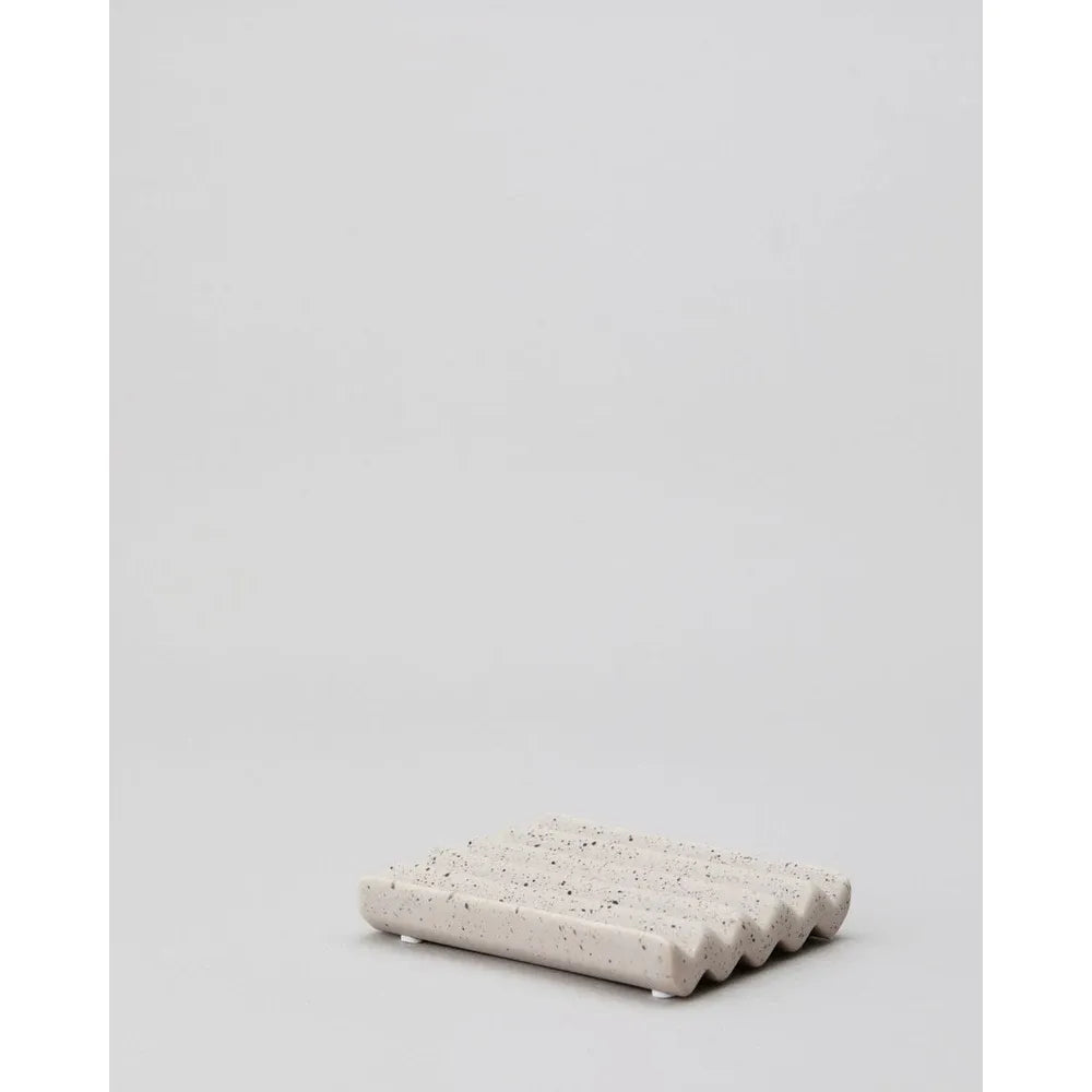 Keramik sæbeskål, S | TERRAZZO 8 x 10 cm