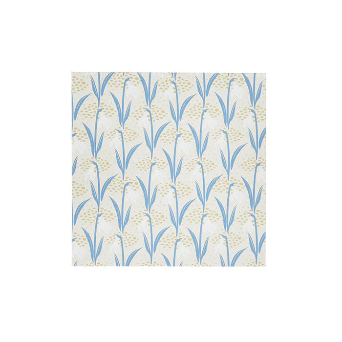 Papirserviet - Snowdrop Steel Blue - 12,5x12,5 cm