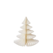 Papir Juletræ - Honeycomb Pine 16cm - Cream