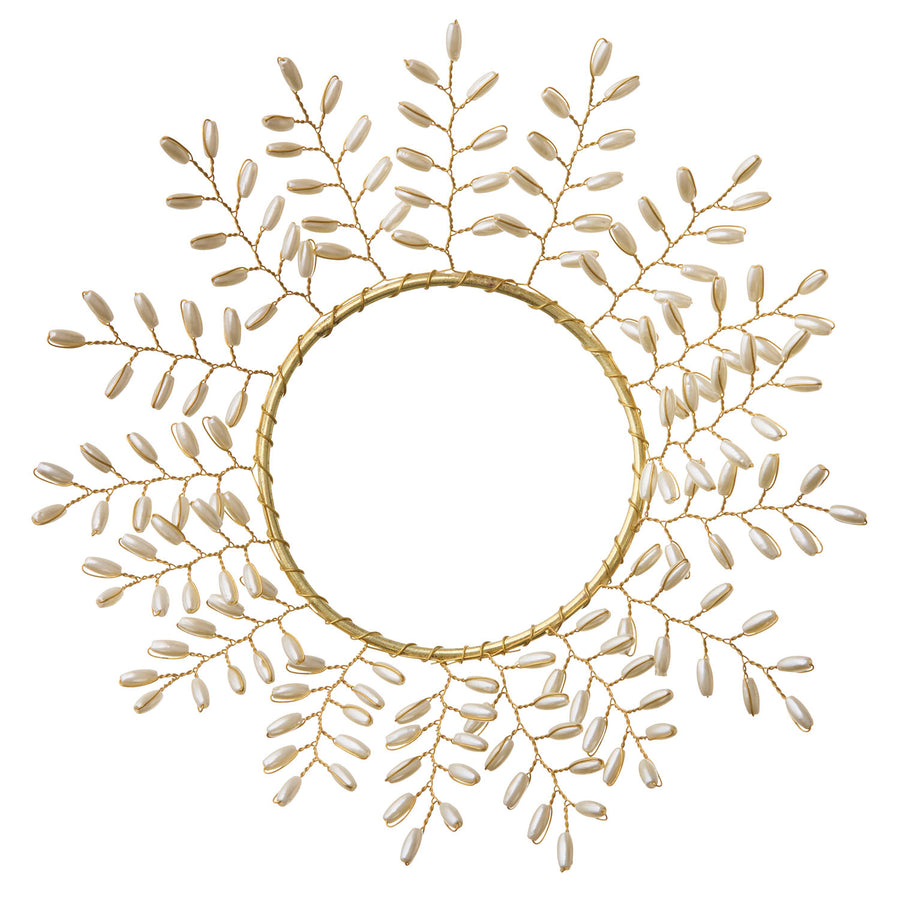 Perle-krans til lys, Ø7 cm – Gia Pearl