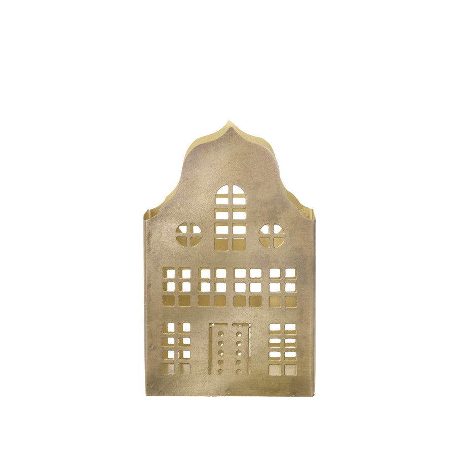 Lysestage Brownstone H13 cm – Gylden