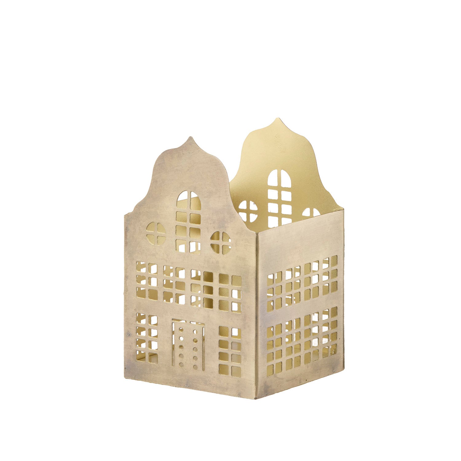 Lysestage Brownstone H13 cm – Gylden