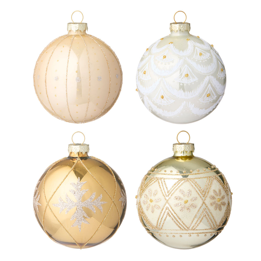 Julekugler Ø8cm - Seraphim Golden - S/4pcs