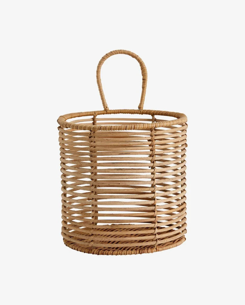 ZADAR fletkurv i rattan - ø18 cm - natur