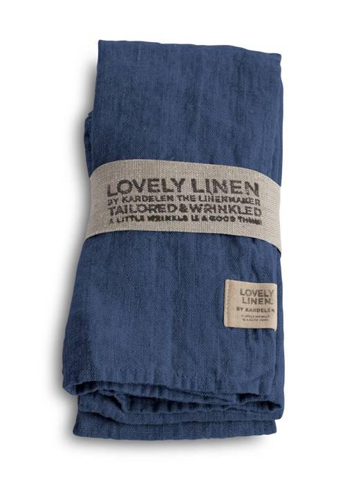 Lovely Linen - Serviet - 45 x 45 cm - Denim Blue