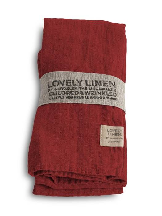 Lovely Linen - Serviet - 45 x 45 cm - Real Red