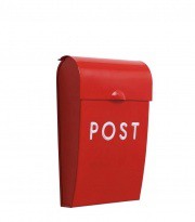 Postkasse - Rød - 2 Størrelser