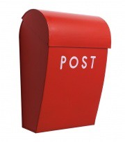 Postkasse - Rød - 2 Størrelser