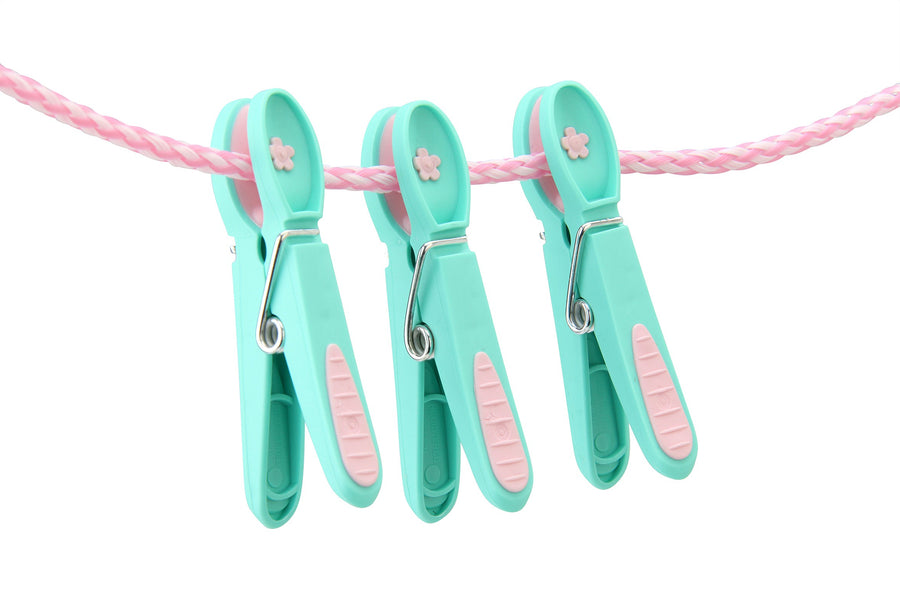 Tøjklemme Aqua/Lyserød