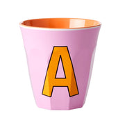 Melamin Kop - Alfabet - Pink farver - Vælg variant