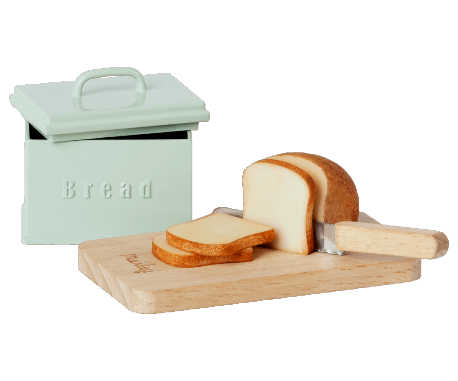 Maileg Miniature Brødboks m. kniv og skærebræt