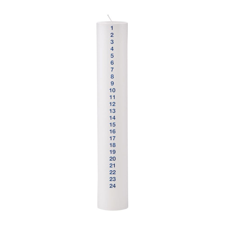 Kalenderlys med Royal Blue tal  - Ø 5 cm